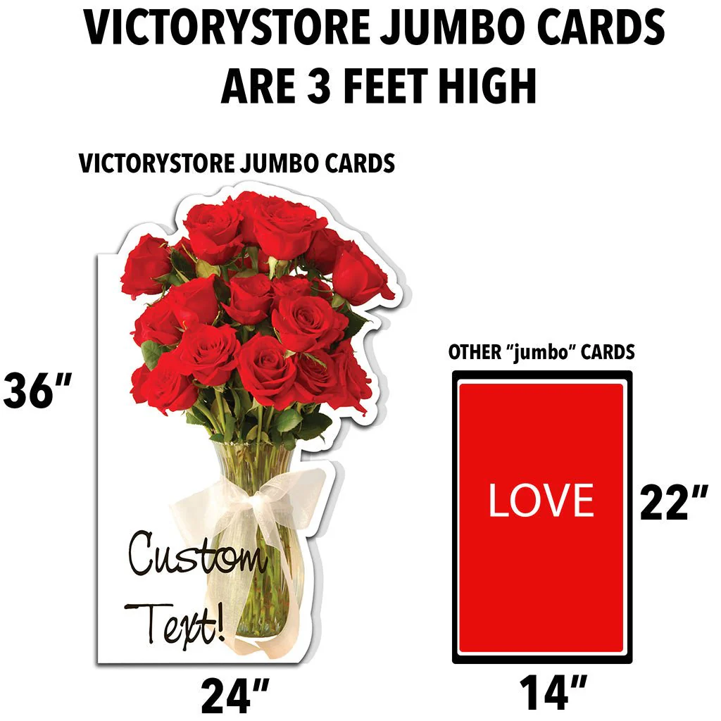 Custom Giant Rose Cut Greeting Card - Image 3