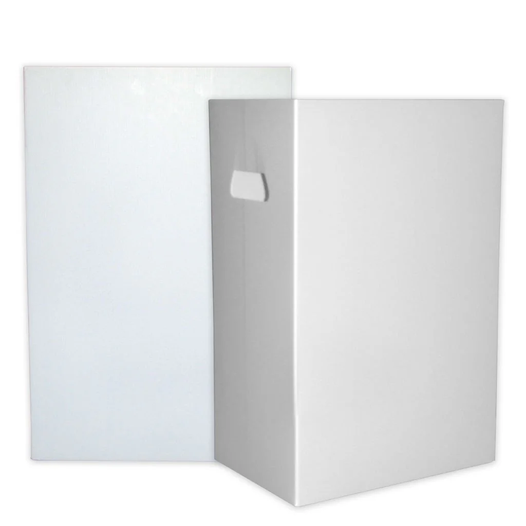 36.5 Gallons Disposable Recyclable Corrugated Plastic Trash Cans (Blank)