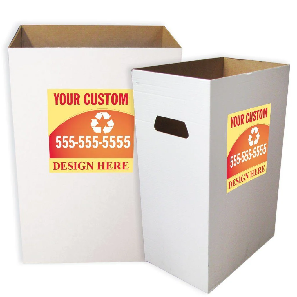36.5 Gallons Custom Disposable Recyclable Cardboard Trash Can