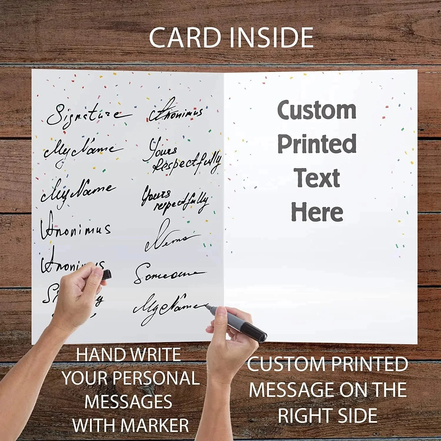 Jumbo Custom Text 9 Photo Happy Birthday Card - Image 4
