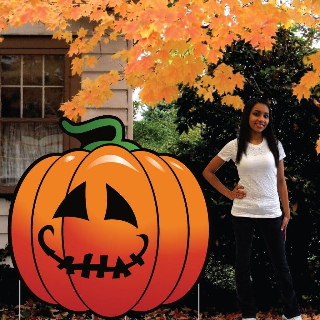 44" Happy Jack O' Lantern Pumpkin Halloween Yard Decorations