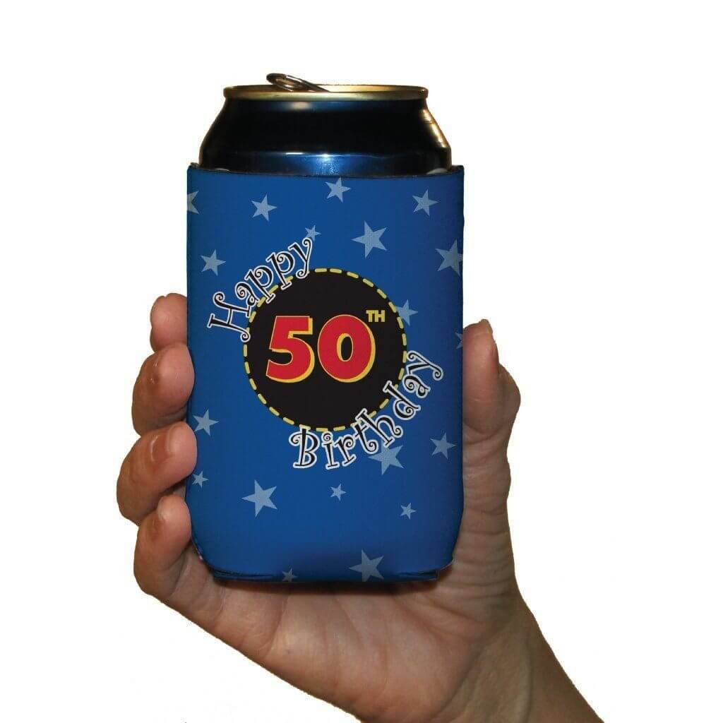 50th Birthday Party Can Cooler Set - Image 3