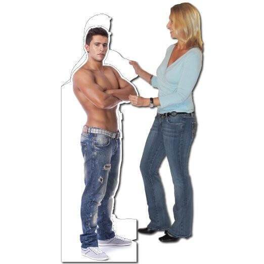 5'8" Sexy Man Birthday Life-Size Greeting Card - Image 2