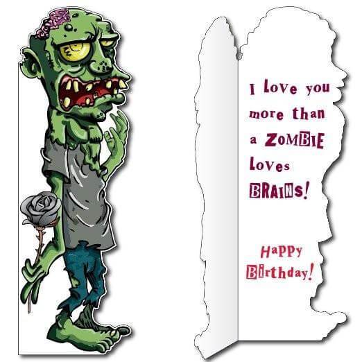 5'8" Zombie Birthday Life-Size Greeting Card