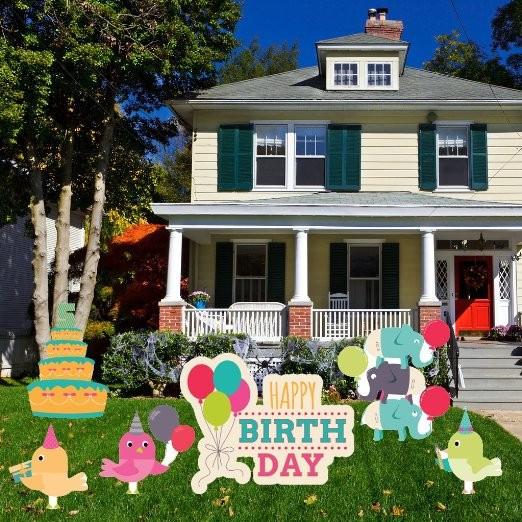 Happy 5th Birthday Yard Card Decorations 6 piece Set