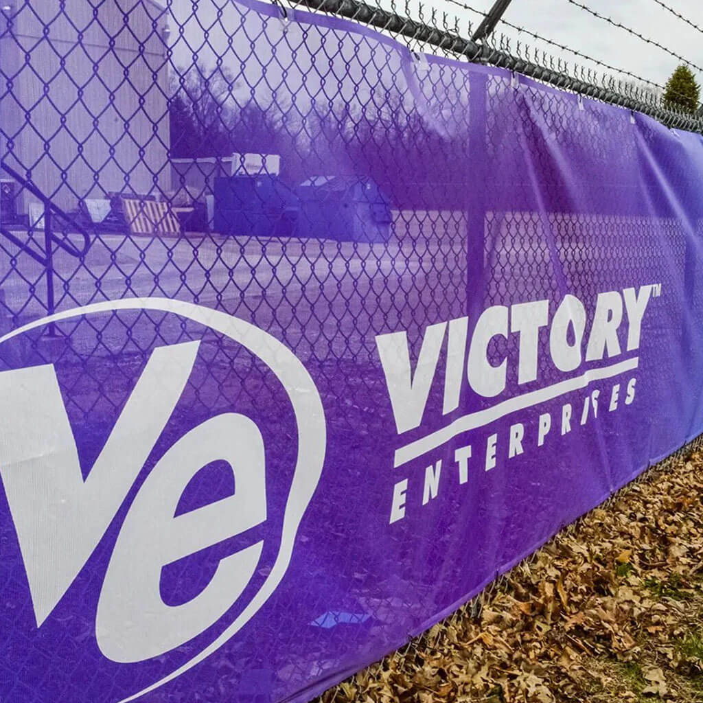 5'x50' Custom Logo Mesh Fence Wrap - Image 6