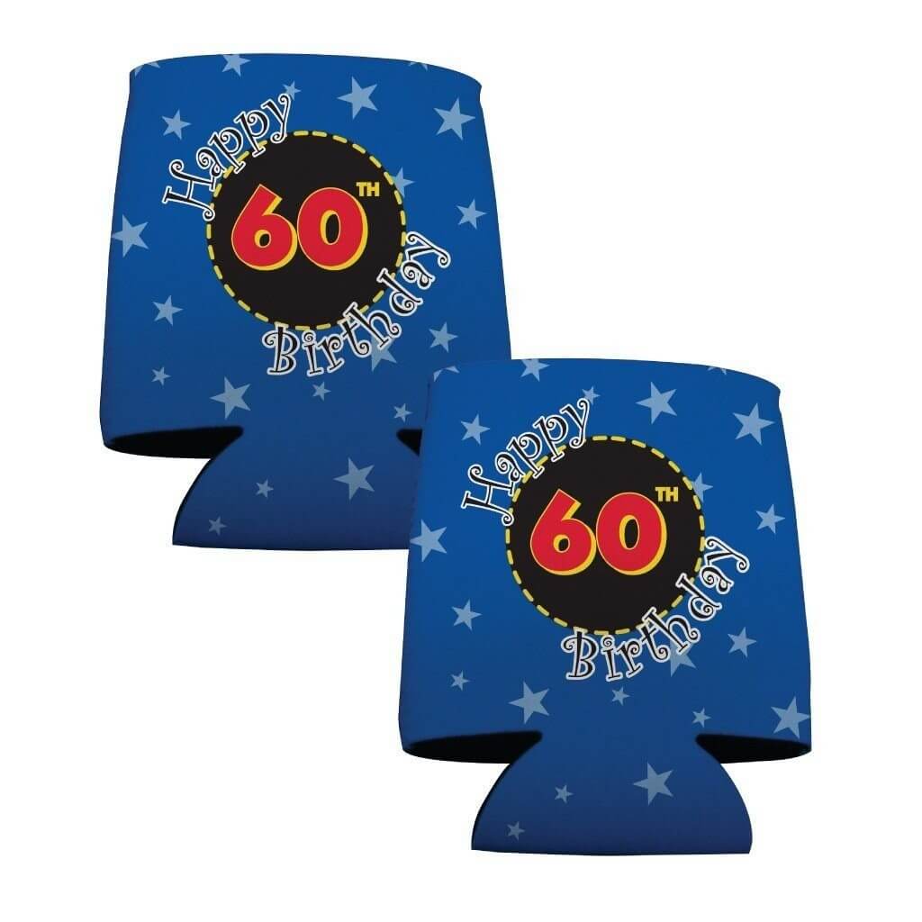 60th Birthday Party Can Cooler Set - Image 2