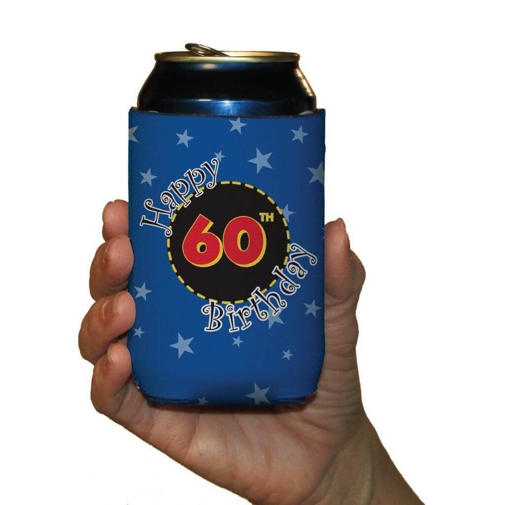60th Birthday Party Can Cooler Set - Image 3