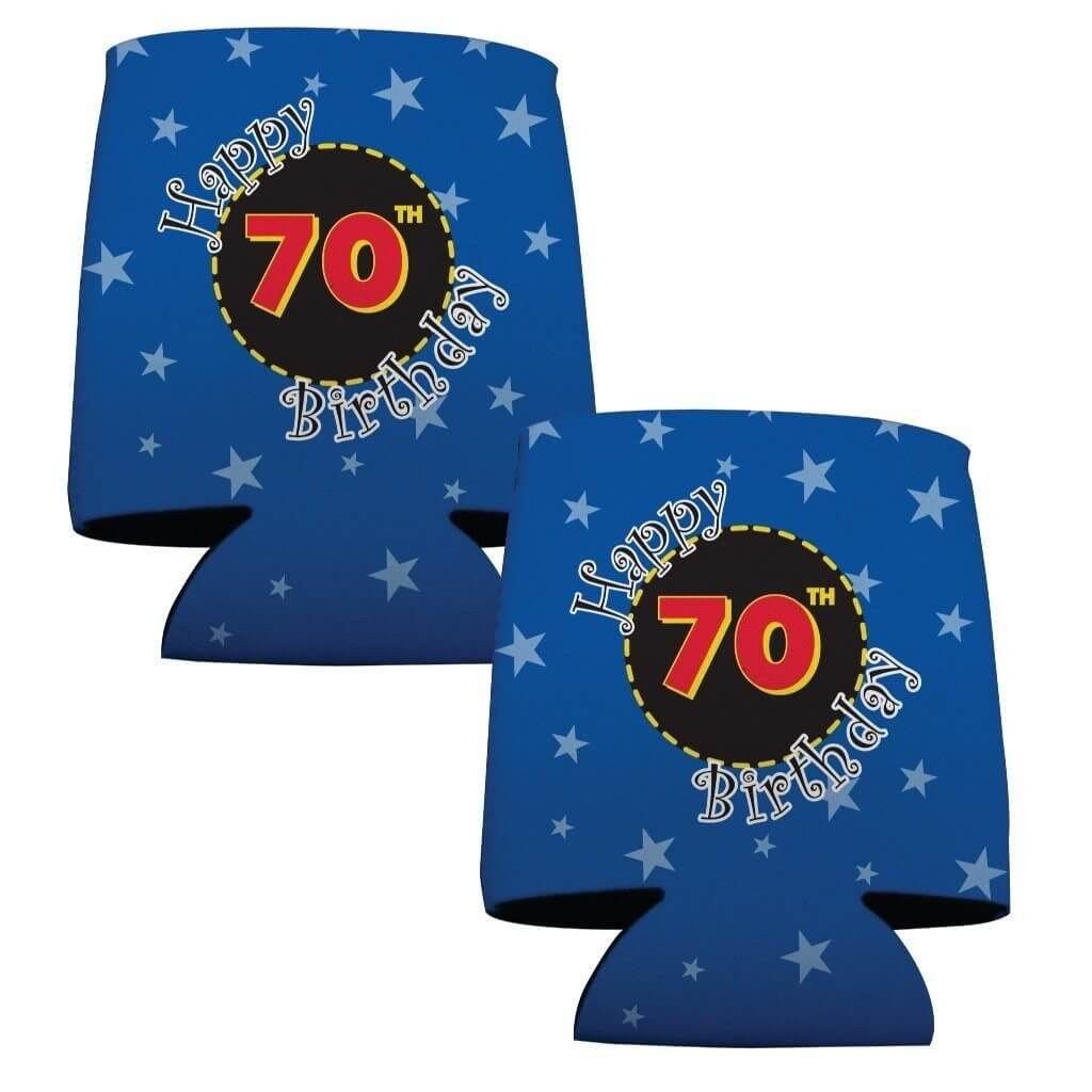 70th Birthday Party Can Cooler Set - Image 2
