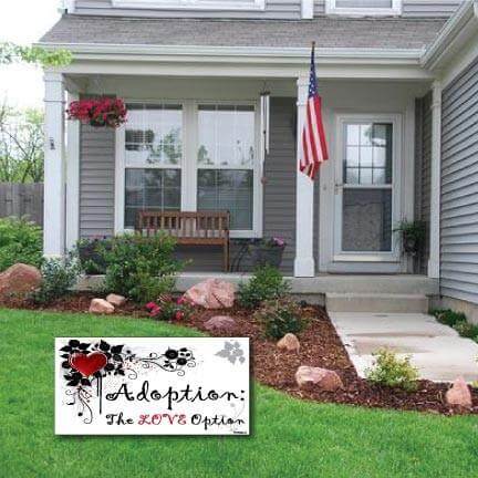 Adoption: The Love Option ProLife 12"x24" Yard Sign Set of 2