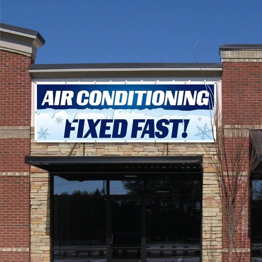 Air Conditioning Fixed Fast Vinyl Banner - Image 4