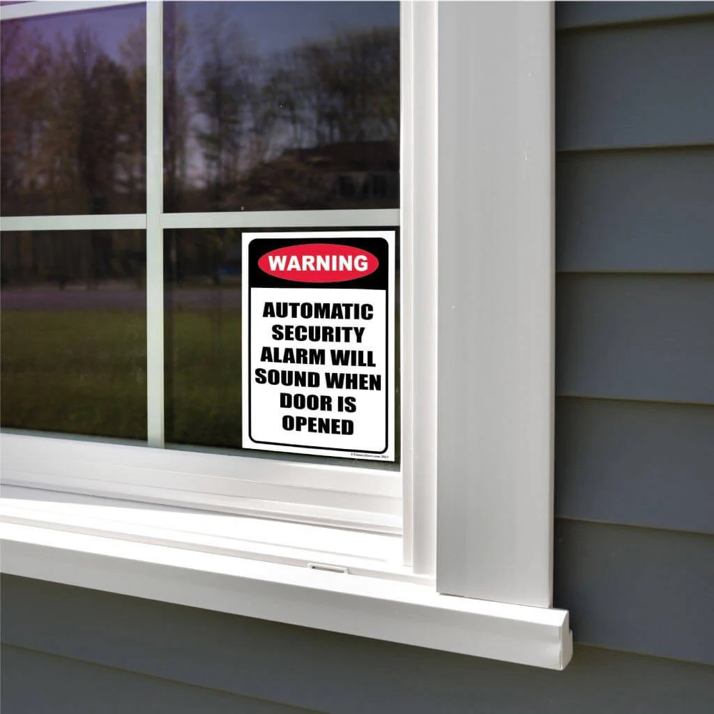 Alarm Will Sound Warning Sign or Sticker - Image 6