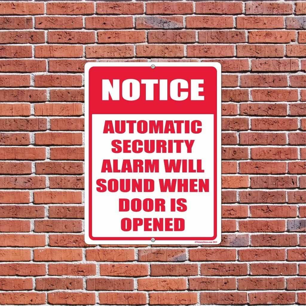 Alarm Will Sound Warning Sign or Sticker - Image 7