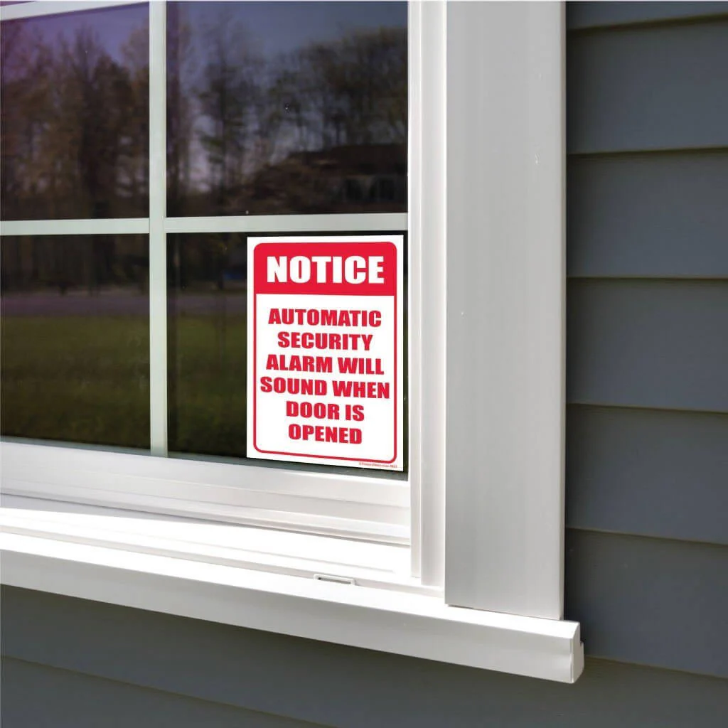 Alarm Will Sound Warning Sign or Sticker - Image 9