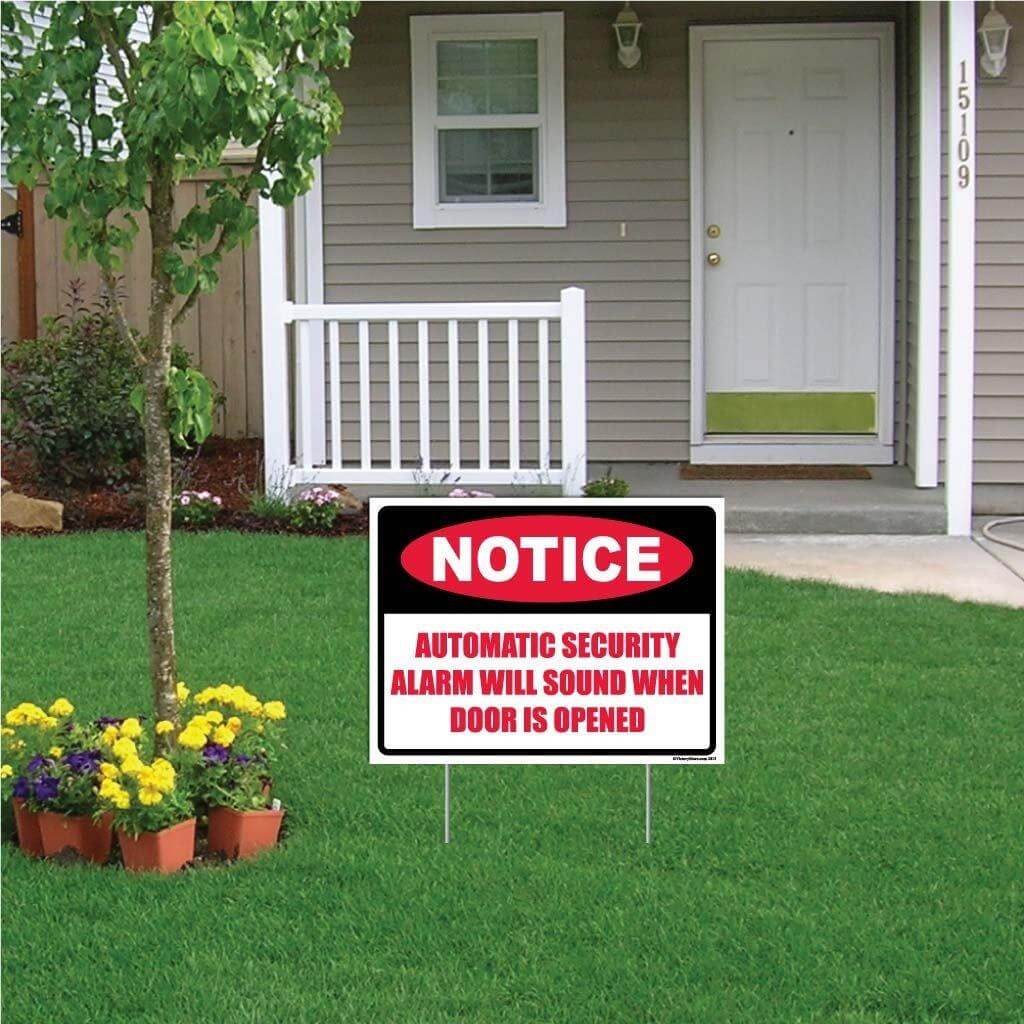 Alarm Will Sound When Door is Opened Sign or Sticker - Image 3