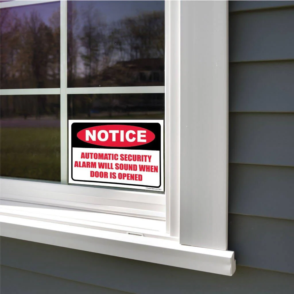Alarm Will Sound When Door is Opened Sign or Sticker - Image 6