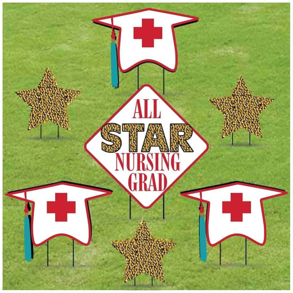 All Star Nursing Grad Yard Card - Image 6