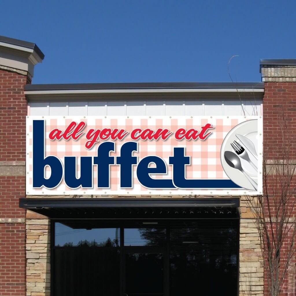 All You Can Eat Buffet Vinyl Banner - Image 3