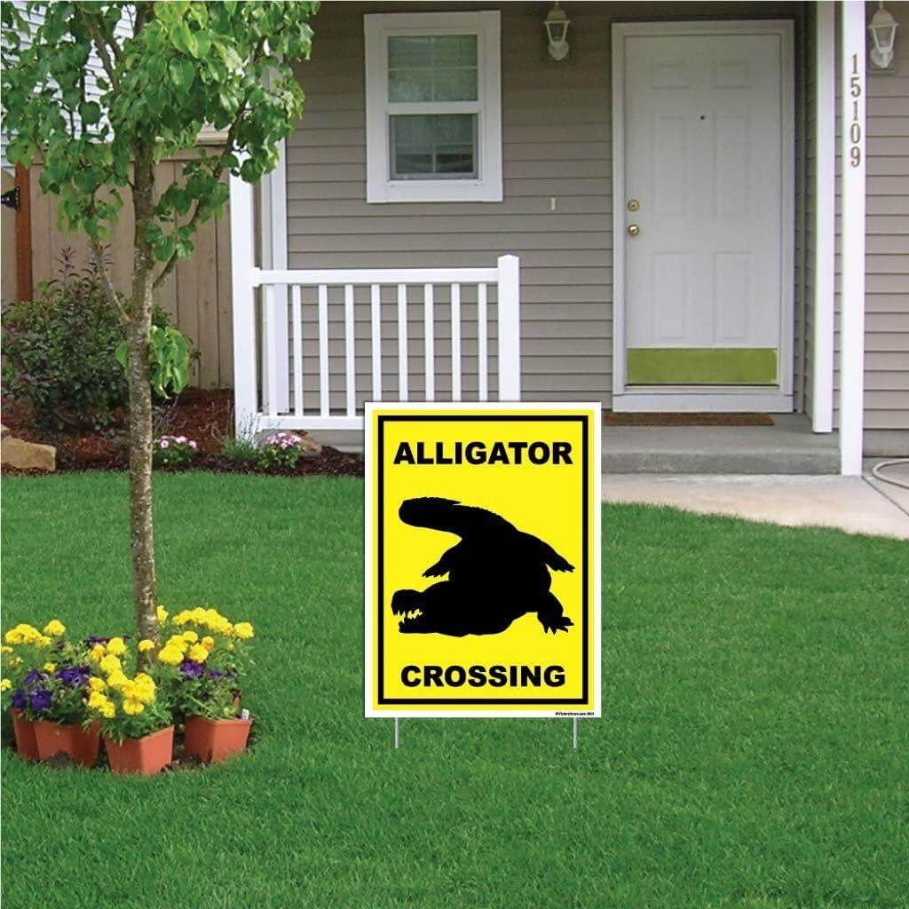 Alligator Crossing Sign or Sticker - Image 2