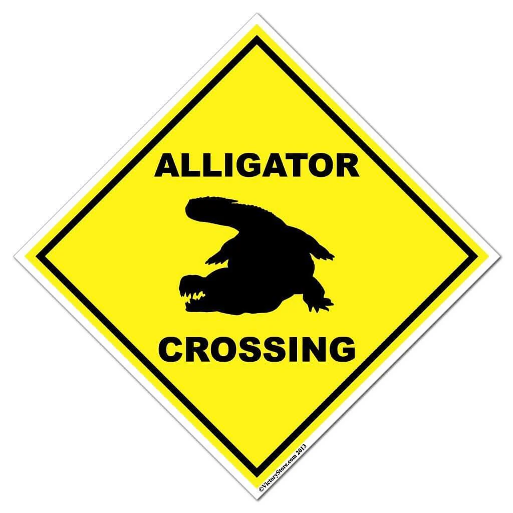 Alligator Crossing Sign or Sticker - Image 3