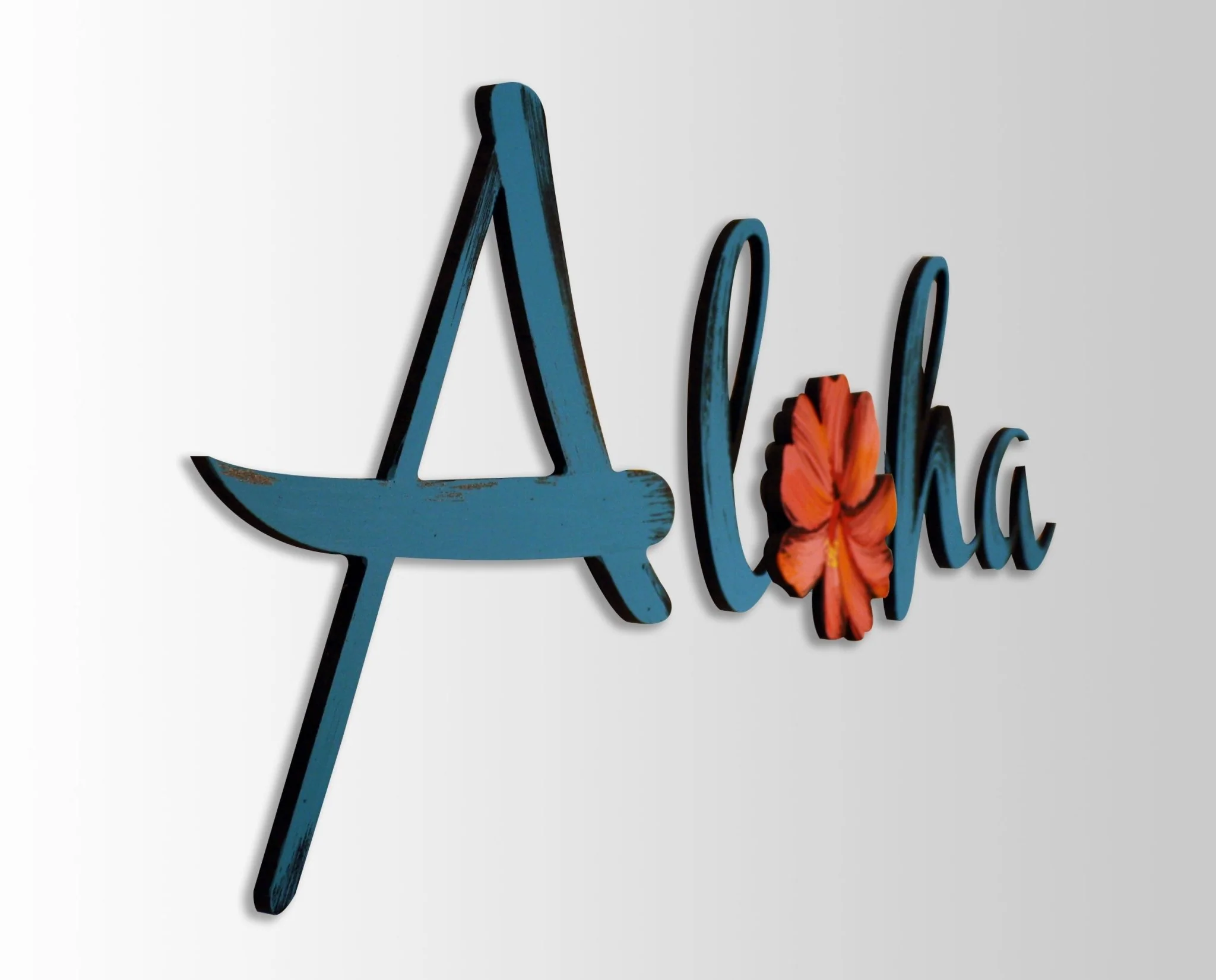 Aloha Hand Painted Wall Word Decoration - Image 3