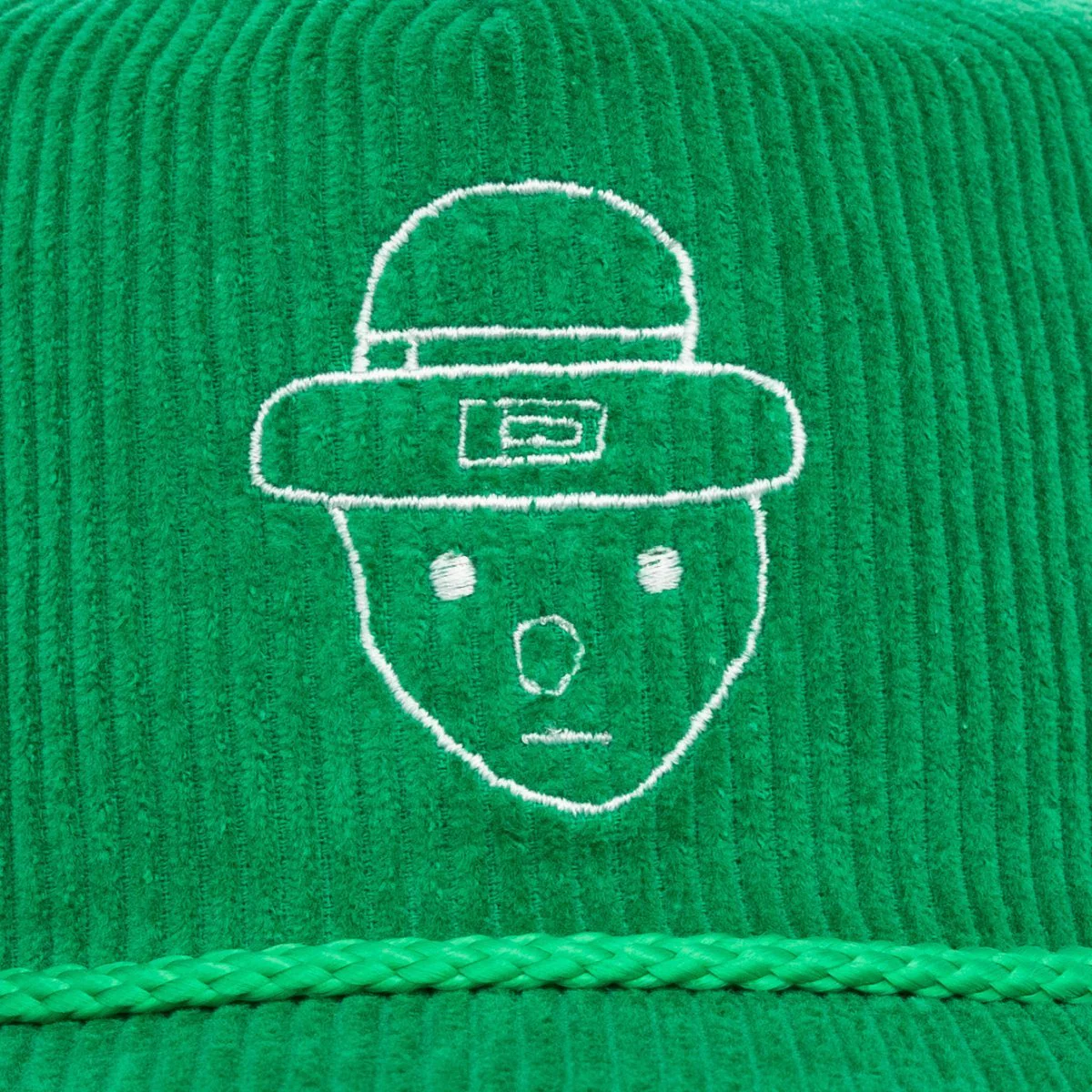 Amateur Leprechaun Sketch - Jade Green Corduroy Hat - Image 3