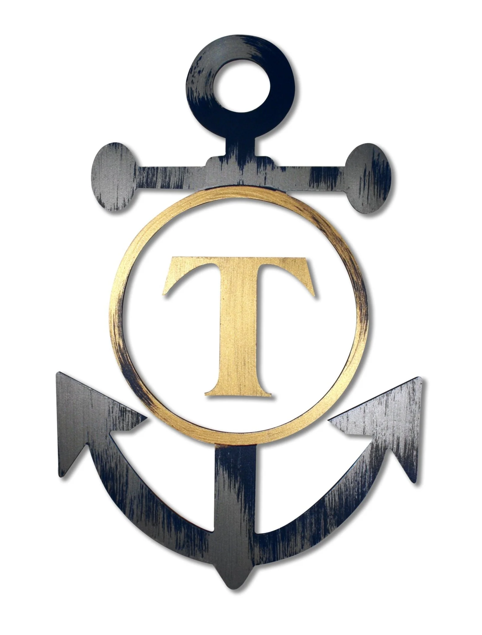 Hand Painted Anchor with Custom Initial - Image 2