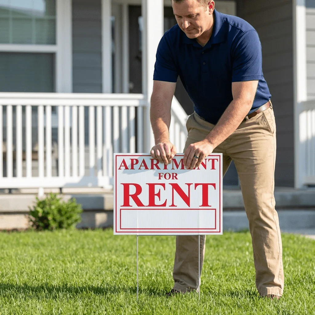 18" x 24" Apartment For Rent Yard Sign - Image 2