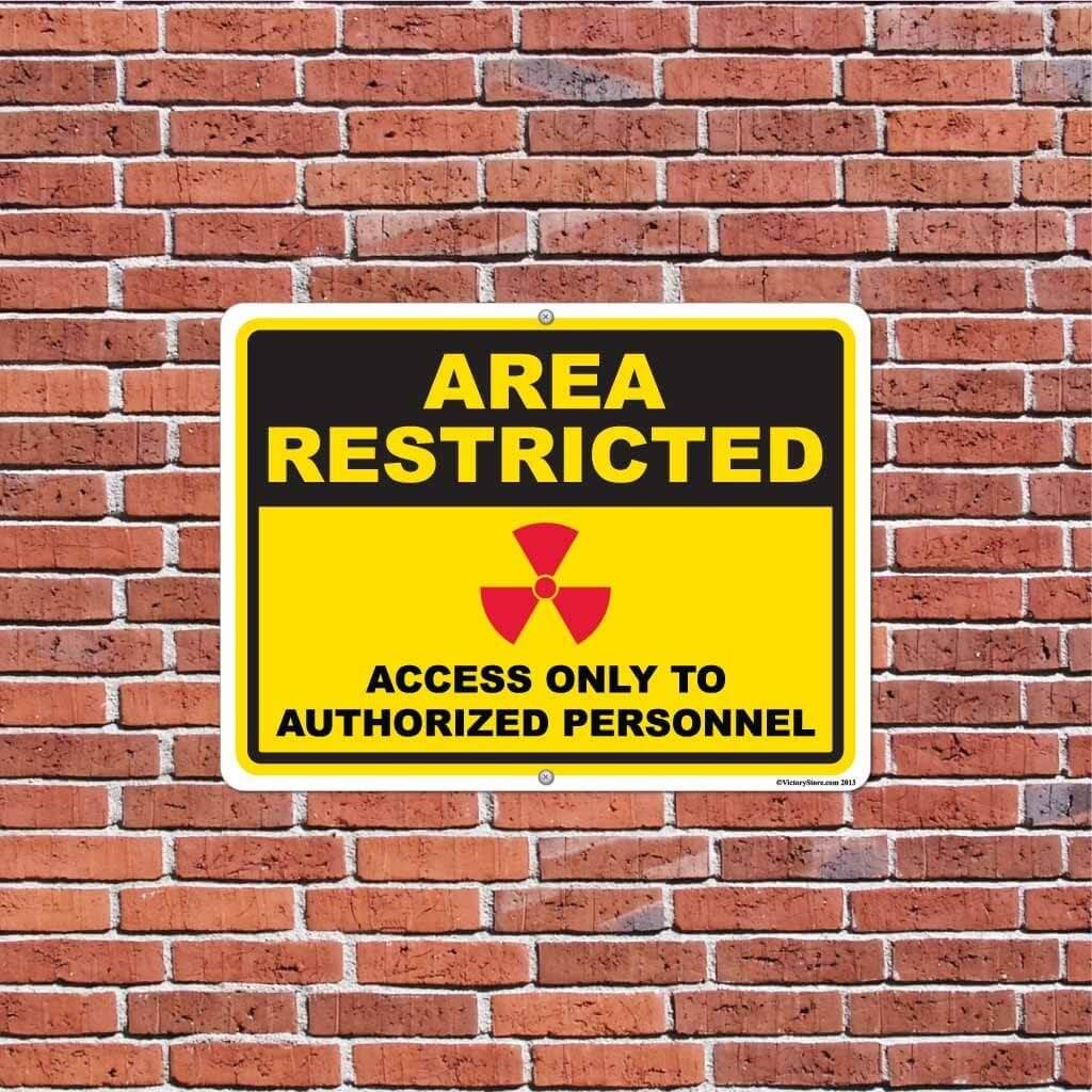 Area Restricted (Hazardous) Sign or Sticker - Image 4