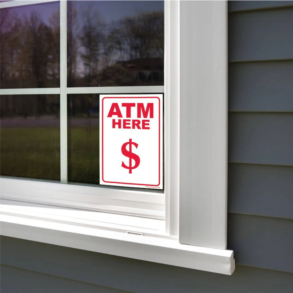 ATM Here/Inside Sign or Sticker - Image 6