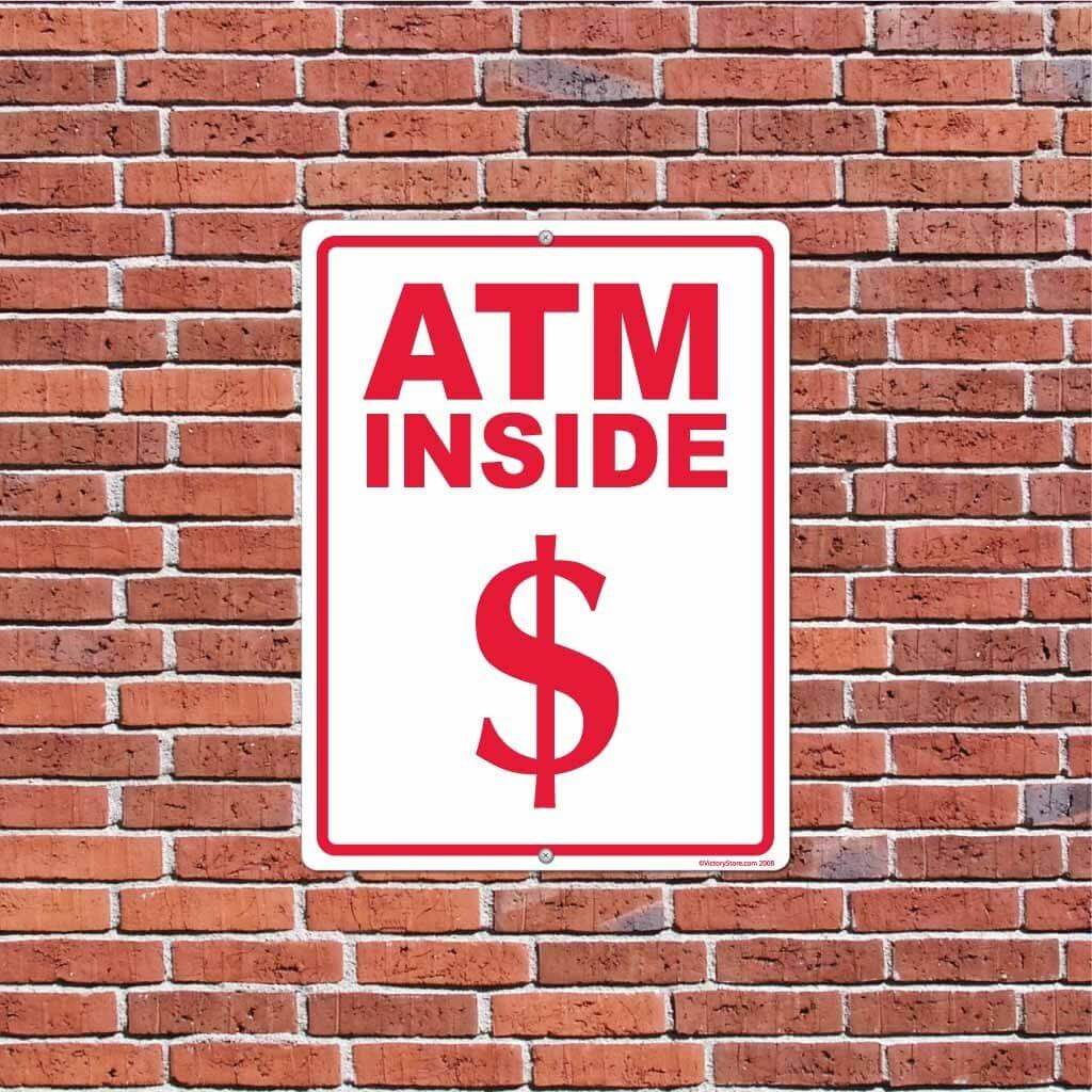 ATM Here/Inside Sign or Sticker - Image 9