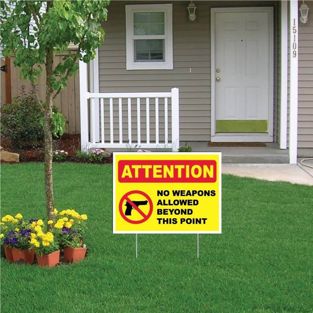 No Weapons Allowed Beyond This Point Sign or Sticker - Image 3