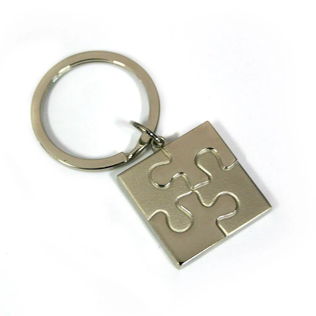 Autism Awareness Silver Key Chain - Image 2