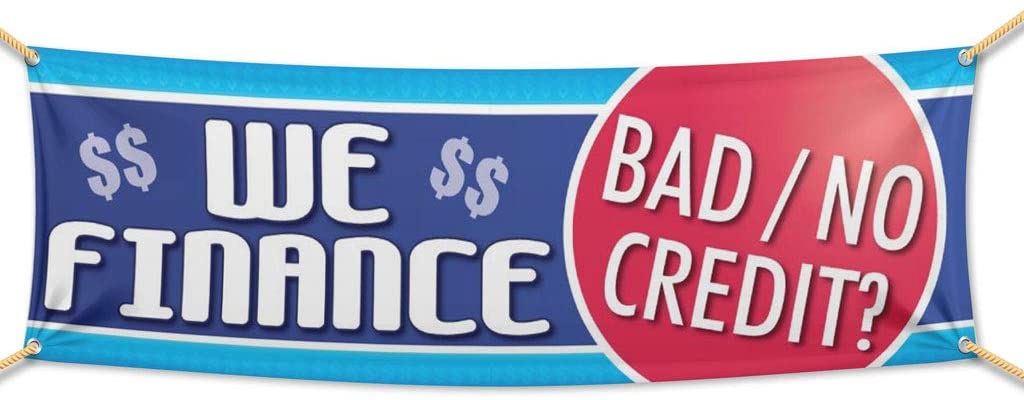 2'x6' We Finance Bad/No Credit Auto Sales Banner - Image 2
