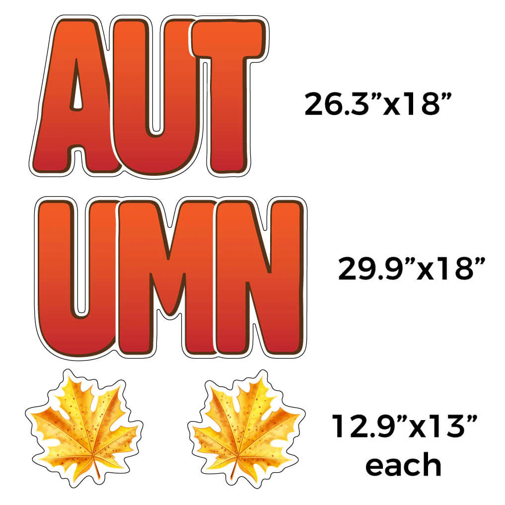 Autumn Greetings Fall Themed Yard Card, 12 pcs - Image 3