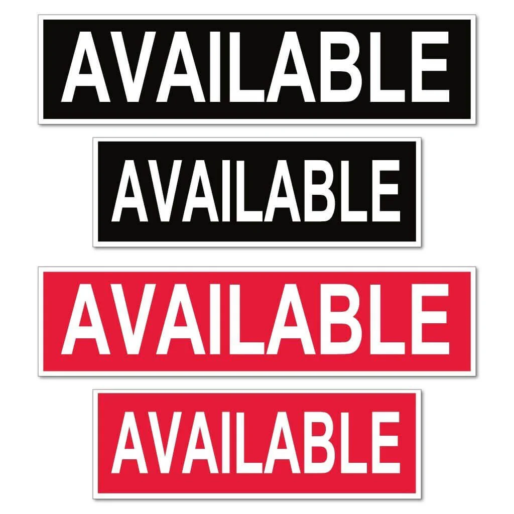 Available Real Estate Yard Sign Rider Set - Reverse Imprint - Image 3
