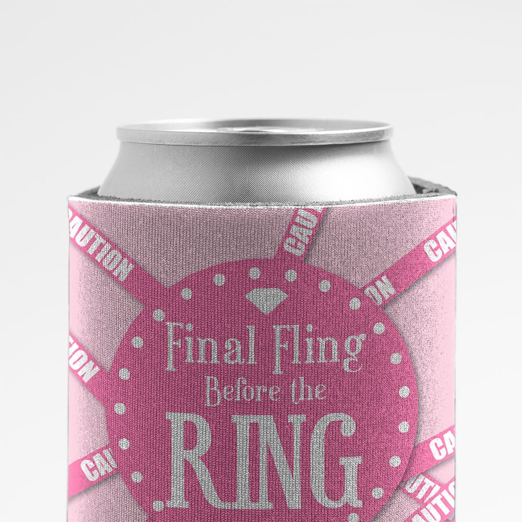 Pink Final Fling Before the Ring Bachelorette Party Can Coolers - Image 3