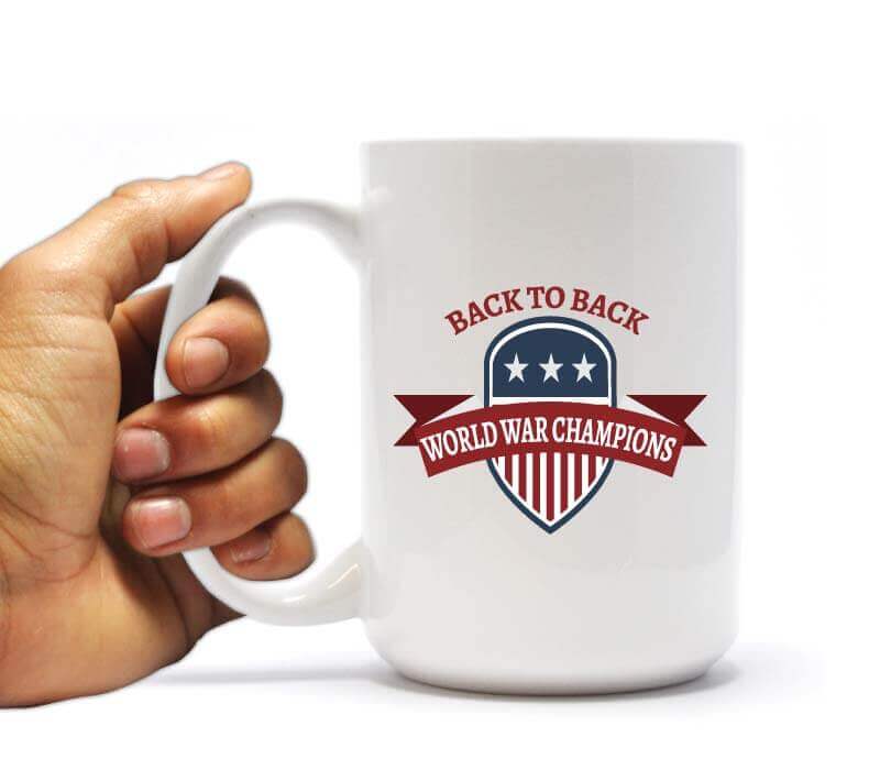 Back to Back World War Champs Mug & Can Cooler Gift Set - Image 2