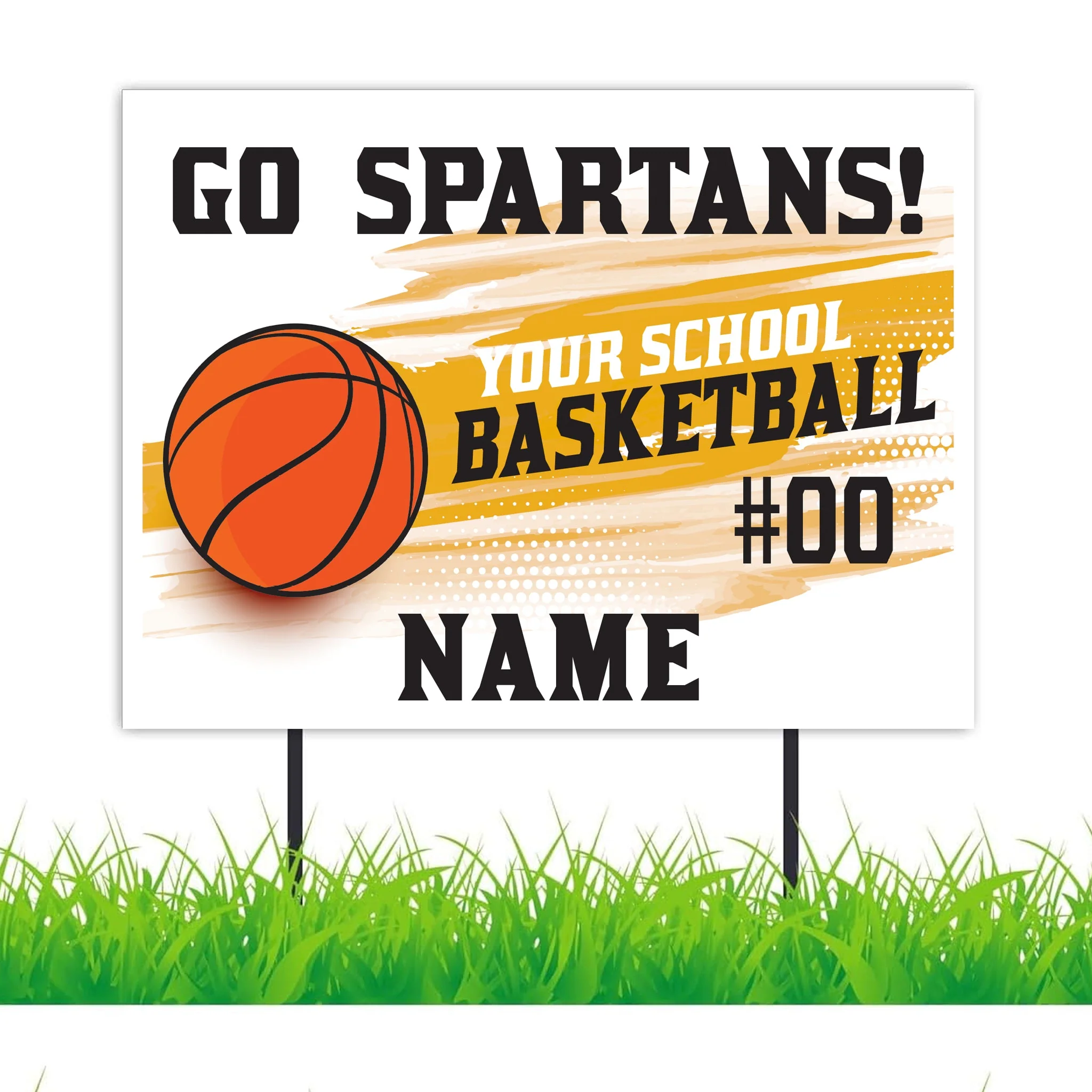 Basketball Team 18"x24" Custom Yard Signs