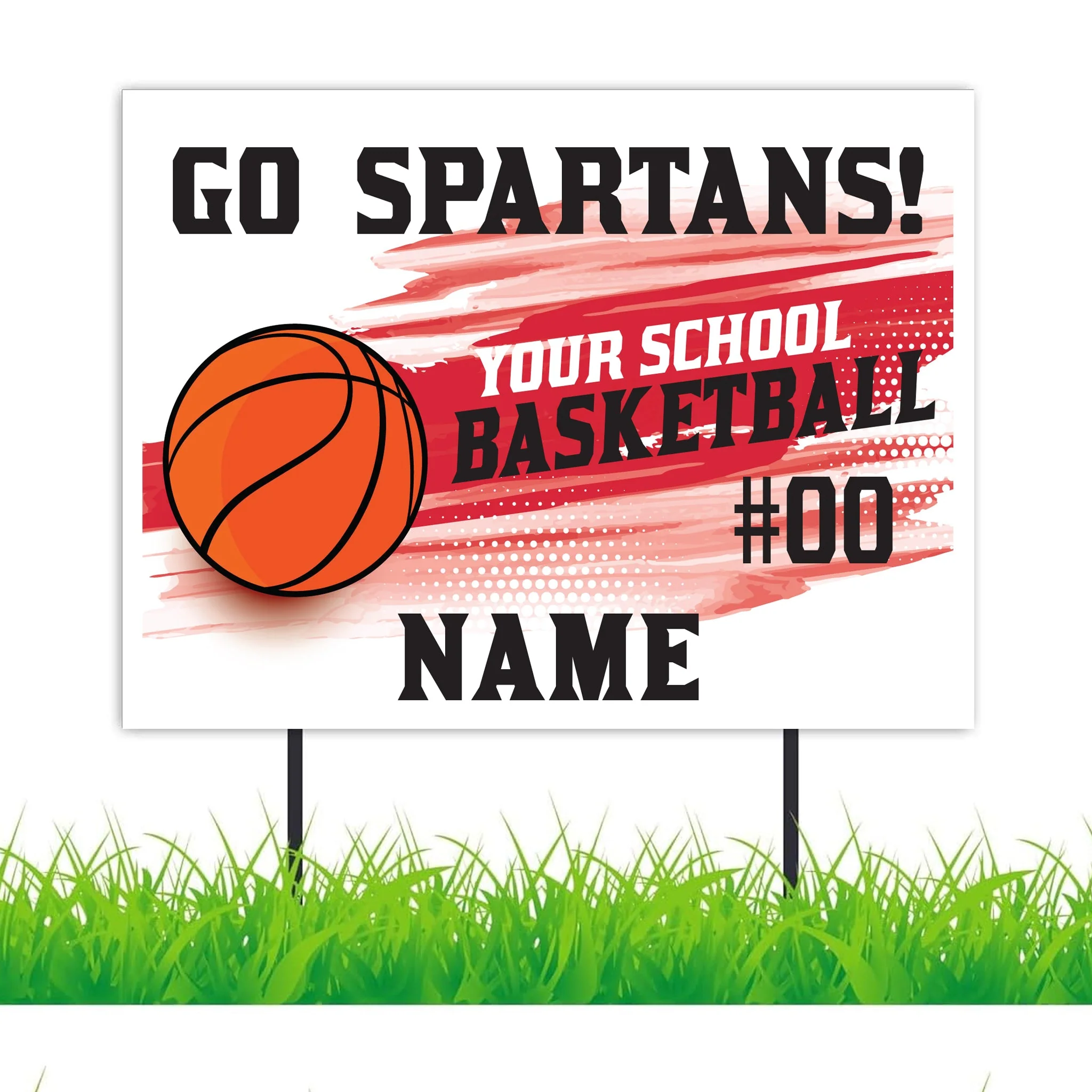 Basketball Team 18"x24" Custom Yard Signs - Image 2