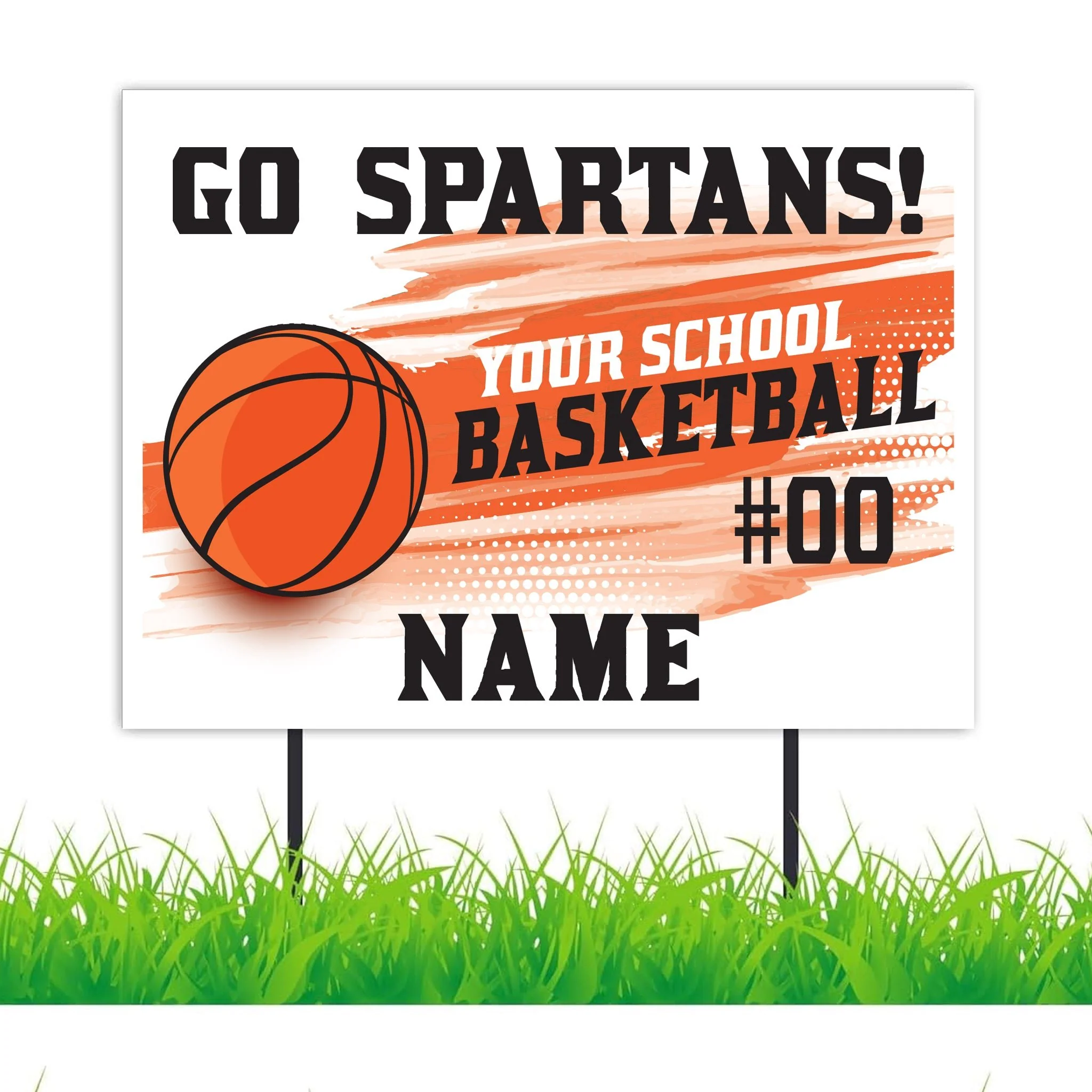 Basketball Team 18"x24" Custom Yard Signs - Image 3