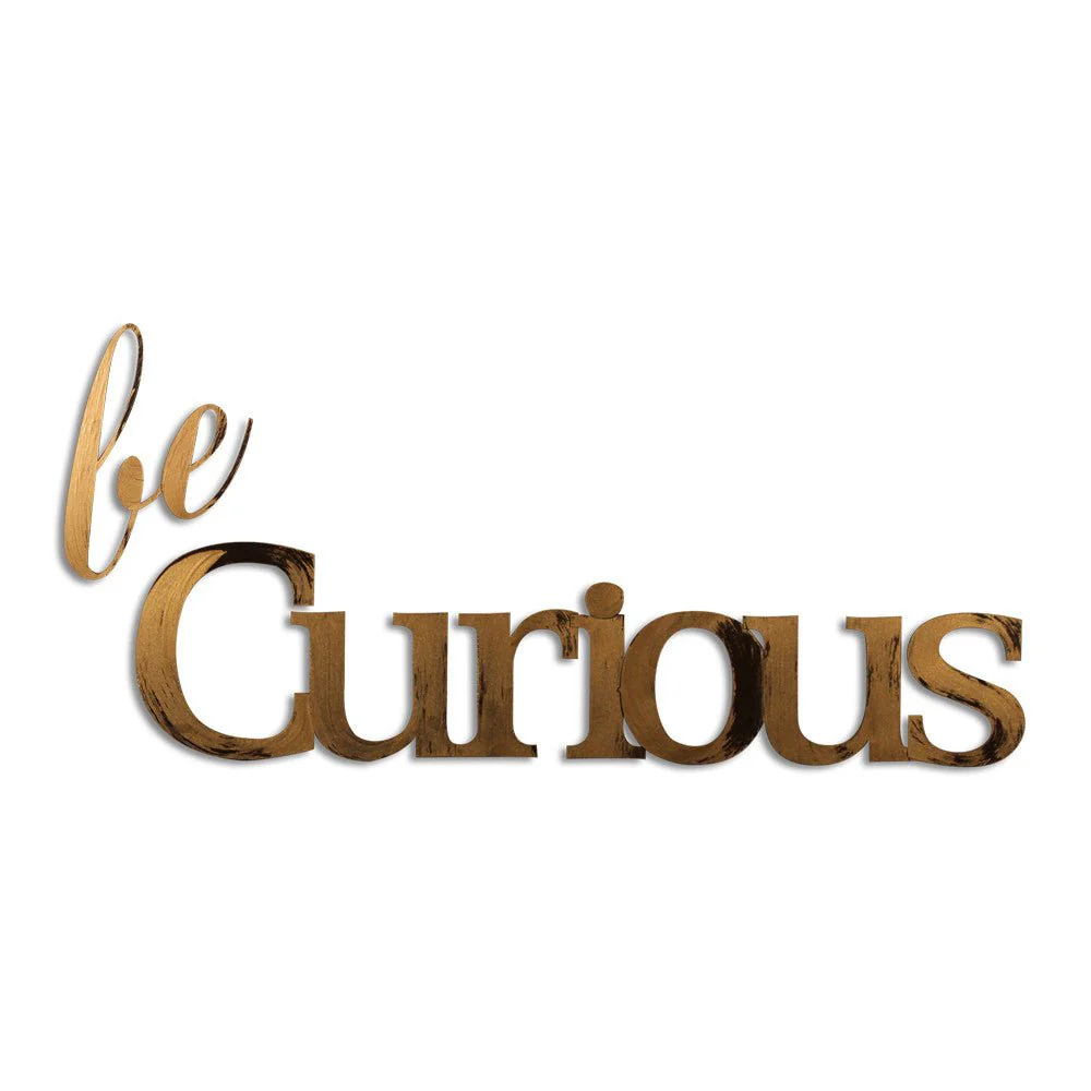 Hand Painted be Curious Wall Decor - Image 2