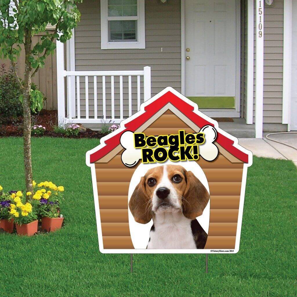 Beagles Rock! Dog Yard Sign