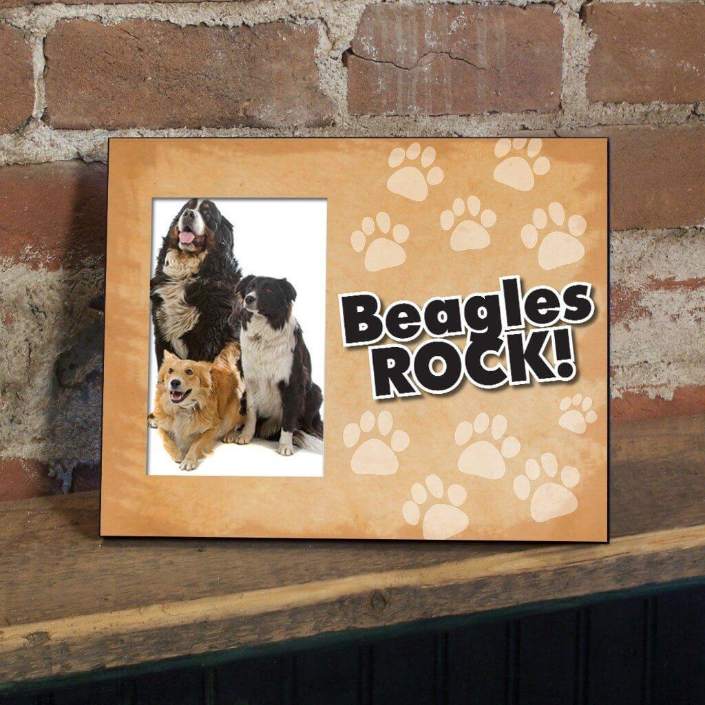 Beagles Rock Dog Picture Frame