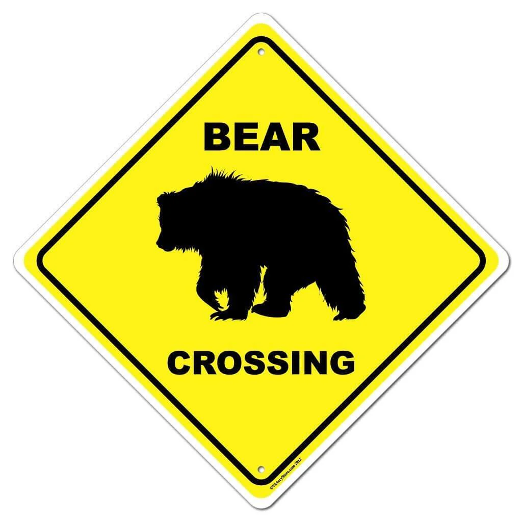 Bear Crossing Sign or Sticker - Image 2