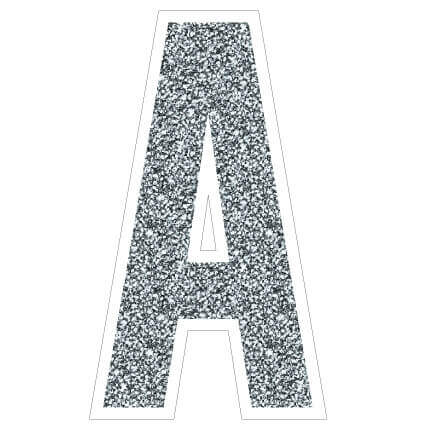 Bebas 18" Faux Glitter Vowel Yard Letters Set - Image 3