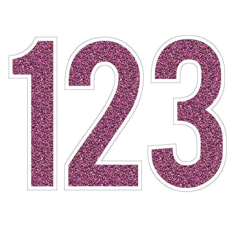 Bebas 18" Mermaid Faux Glitter Numbers Yard Letters 10 pcs - Image 3