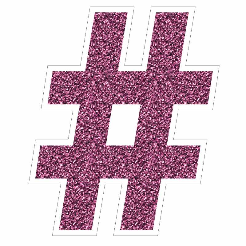 Bebas 18" Mermaid Faux Glitter Special Characters Yard Letters - 16 pcs - Image 3