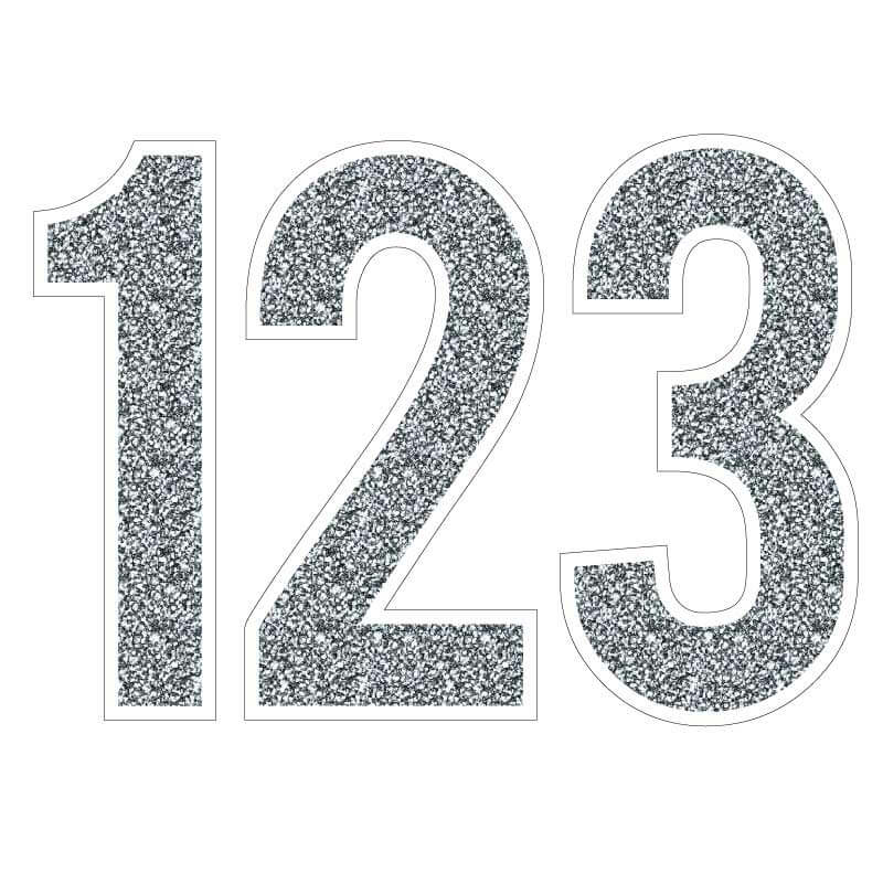 Bebas 18" Faux Glitter Number Yard Letters 10 pcs - Image 3