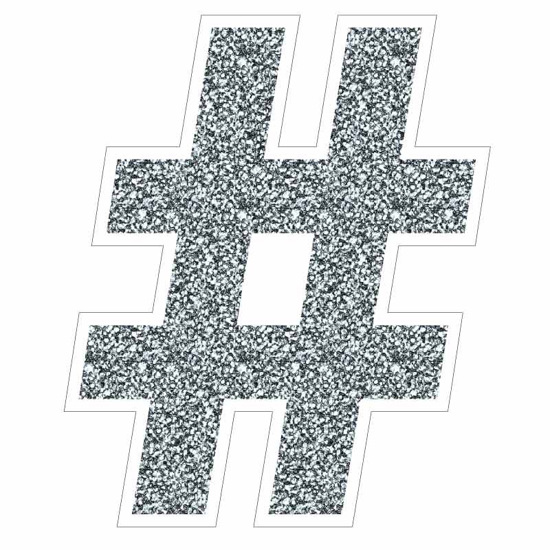Bebas 18" Faux Glitter Special Characters Yard Letters - 16 pcs - Image 3
